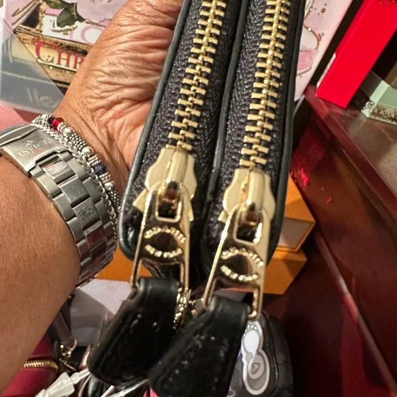 ❤️♥️❤️♥️NWT Coach Double Corner Zip Wristlet - Picture 7 of 12